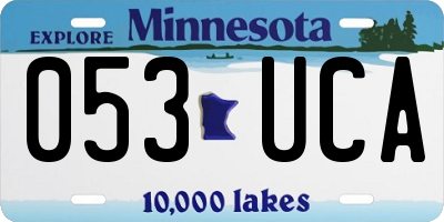 MN license plate 053UCA