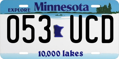 MN license plate 053UCD