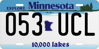 MN license plate 053UCL