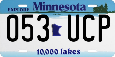 MN license plate 053UCP