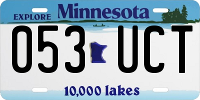 MN license plate 053UCT