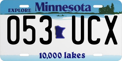 MN license plate 053UCX