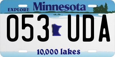 MN license plate 053UDA