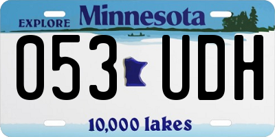 MN license plate 053UDH