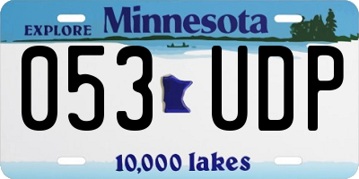 MN license plate 053UDP