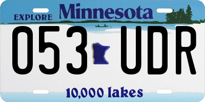 MN license plate 053UDR