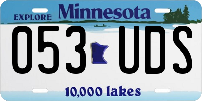 MN license plate 053UDS