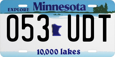 MN license plate 053UDT