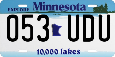 MN license plate 053UDU