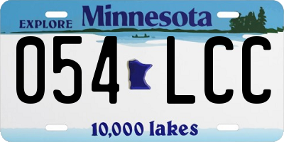 MN license plate 054LCC