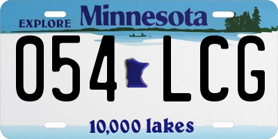 MN license plate 054LCG