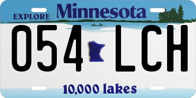 MN license plate 054LCH