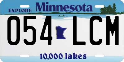 MN license plate 054LCM