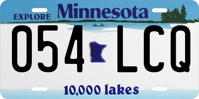 MN license plate 054LCQ