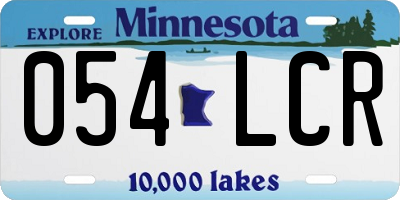 MN license plate 054LCR
