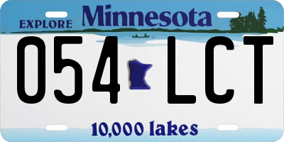 MN license plate 054LCT