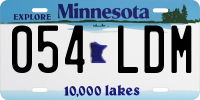 MN license plate 054LDM