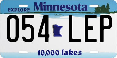 MN license plate 054LEP