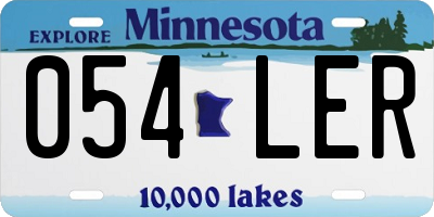 MN license plate 054LER