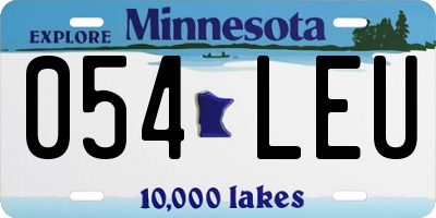 MN license plate 054LEU