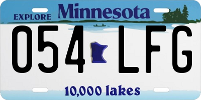 MN license plate 054LFG