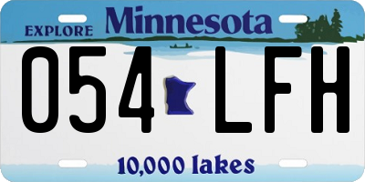 MN license plate 054LFH