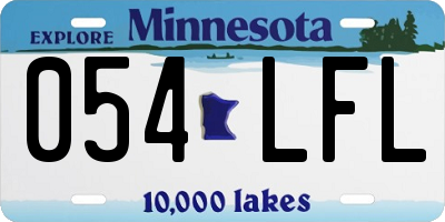 MN license plate 054LFL