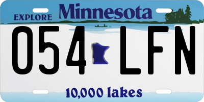 MN license plate 054LFN