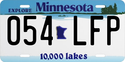 MN license plate 054LFP