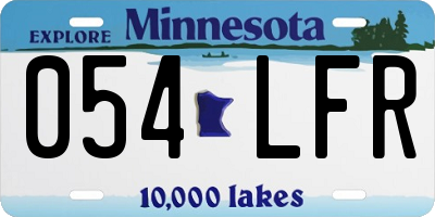 MN license plate 054LFR