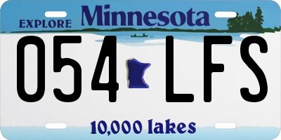 MN license plate 054LFS