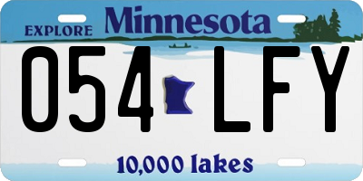 MN license plate 054LFY