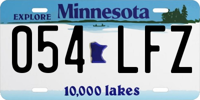 MN license plate 054LFZ