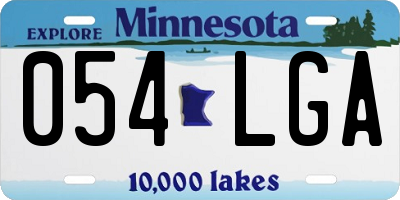 MN license plate 054LGA