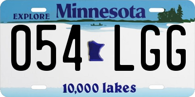 MN license plate 054LGG