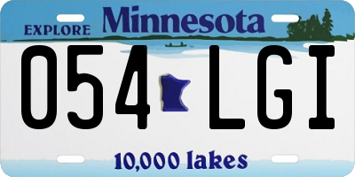 MN license plate 054LGI