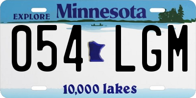 MN license plate 054LGM