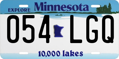 MN license plate 054LGQ