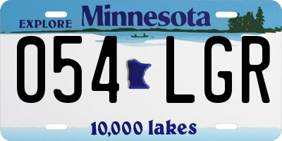 MN license plate 054LGR