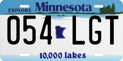 MN license plate 054LGT