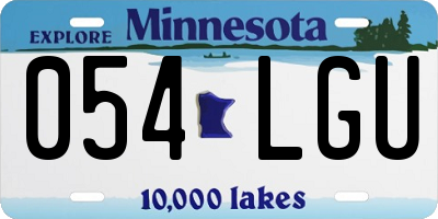 MN license plate 054LGU