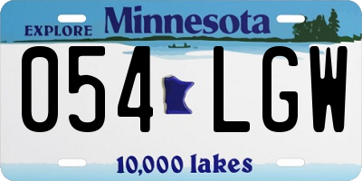 MN license plate 054LGW