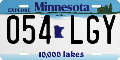 MN license plate 054LGY