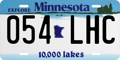 MN license plate 054LHC