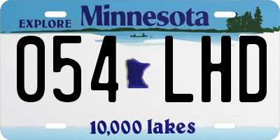 MN license plate 054LHD