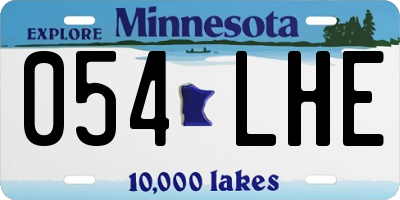 MN license plate 054LHE