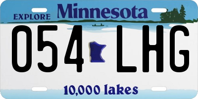 MN license plate 054LHG