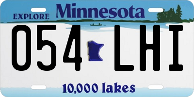 MN license plate 054LHI