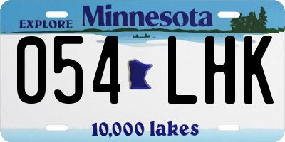 MN license plate 054LHK