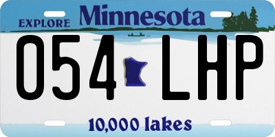 MN license plate 054LHP
